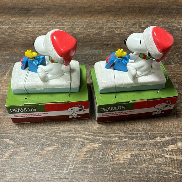 Kurt Adler Snoopy & Woodstock Christmas Stocking Holder Pair - Picture 5 of 5
